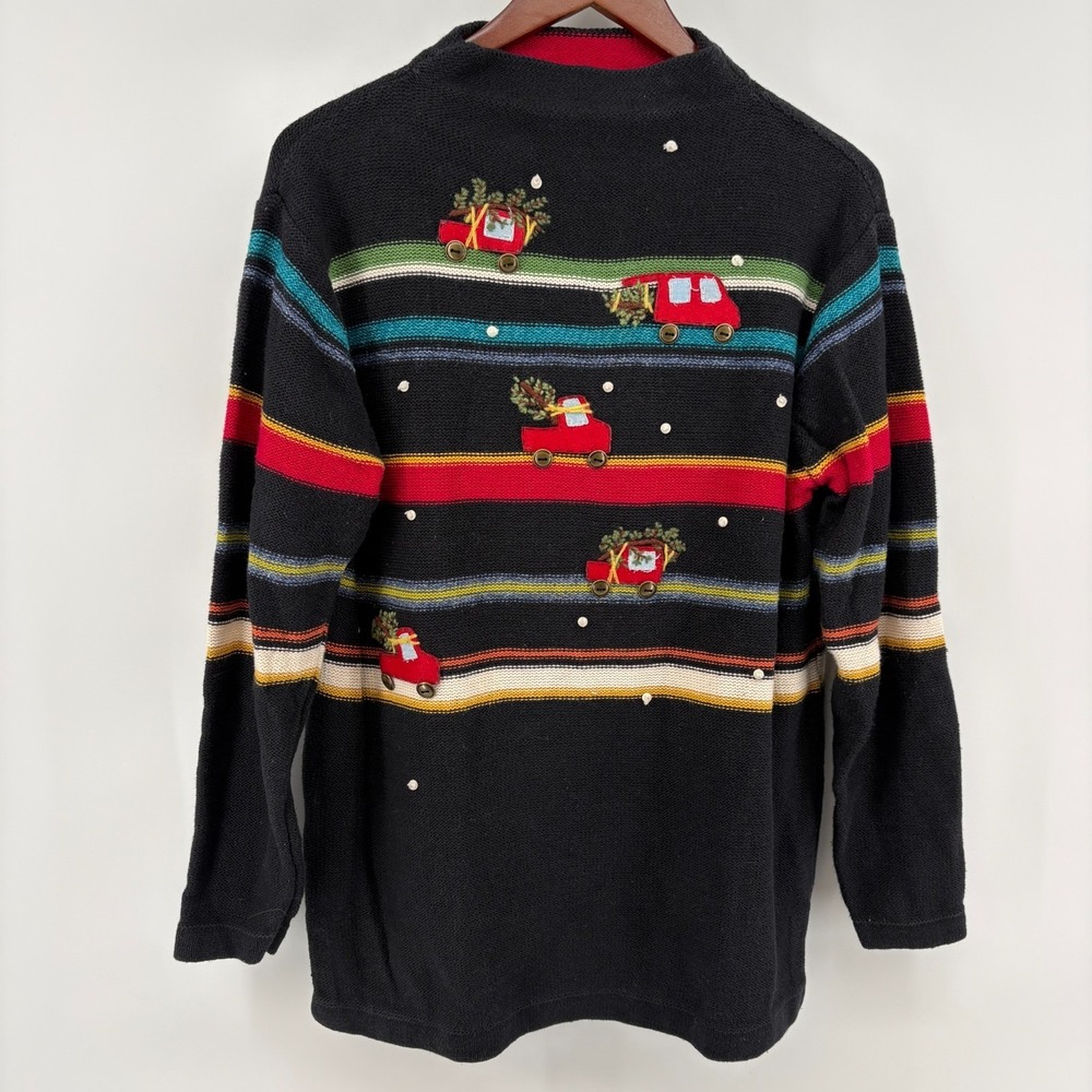 Susan Bristol Christmas Truck Sweater M